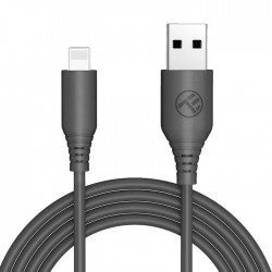 Tellur TLL155581 силиконов кабел за данни USB-A към Lightning, 1 м, черен