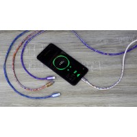 Tellur Graffiti TLL155641 кабел за данни USB-A към USB-C, 3A, 1 м, лилав