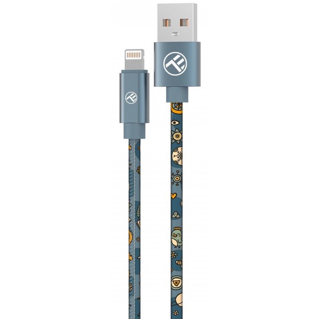 Tellur Graffiti TLL155631 кабел за данни USB-A към Lightning, 3A, 1 м, син Tellur Graffiti TLL155631 кабел за данни USB-A към Lightning, 3A, 1 м, син