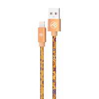 Tellur TLL155611 Graffiti кабел за данни USB-A към Lightning, 3A, 1 м, оранжев