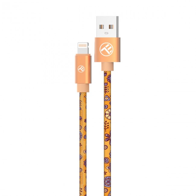 Tellur TLL155611 Graffiti кабел за данни USB-A към Lightning, 3A, 1 м, оранжев Tellur TLL155611 Graffiti кабел за данни USB-A към Lightning, 3A, 1 м, оранжев