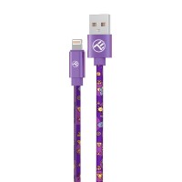 Tellur TLL155601 Graffiti кабел за данни USB-A към Lightning, 3A, 1 м, лилав