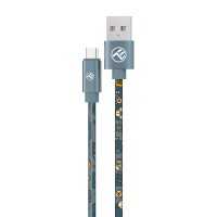 Tellur Graffiti TLL155671 кабел USB-A към USB-C, 3A, 1 м, син