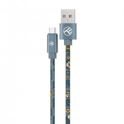 Tellur Graffiti TLL155671 кабел USB-A към USB-C, 3A, 1 м, син
