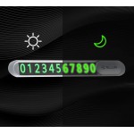 Tellur TLL171221 карта с телефонен номер за временно паркиране, метална, сребриста