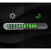 Tellur TLL171221 карта с телефонен номер за временно паркиране, метална, сребриста