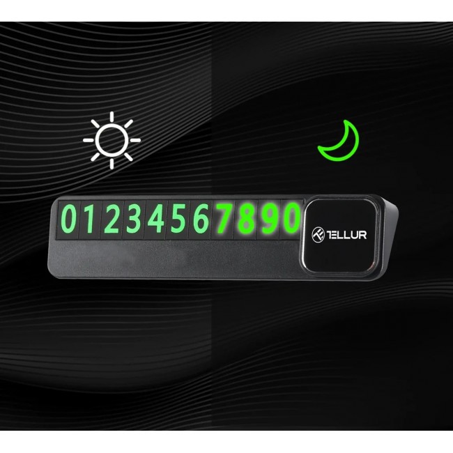 Tellur Basic TLL171231 – карта за телефонен номер за временно паркиране, пластмаса, черен Tellur Basic TLL171231 – карта за телефонен номер за временно паркиране, пластмаса, черен