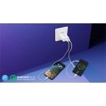 Tellur PDHC101 стенно зарядно с 2 USB порта, PD 20W + QC3.0 18W, бяло