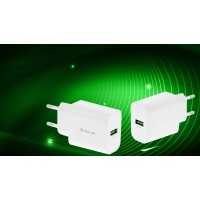 Tellur TLL151401 Travel-Ready стенно зарядно, USB-A, 18W, QC3.0, бяло