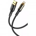 Tellur TLL155701 Transparent Series кабел за данни, USB-A към Lightning, 1 м, черен Tellur TLL155701 Transparent Series кабел за данни, USB-A към Lightning, 1 м, черен