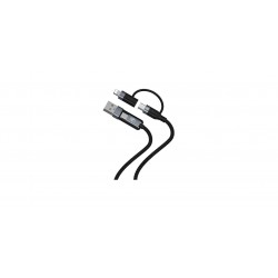 Tellur TLL155701 Transparent Series кабел за данни, USB-A към Lightning, 1 м, черен