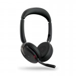 Jabra Evolve2 65 Flex стерео слушалки, Bluetooth, USB-A, UC, ANC, черни