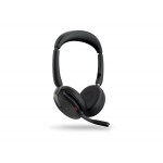 Jabra Evolve2 65 Flex стерео слушалки, Bluetooth, USB-C, ANC, безжично зареждане, черни