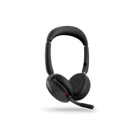Jabra Evolve2 65 Flex стерео слушалки, Bluetooth, USB-C, ANC, безжично зареждане, черни