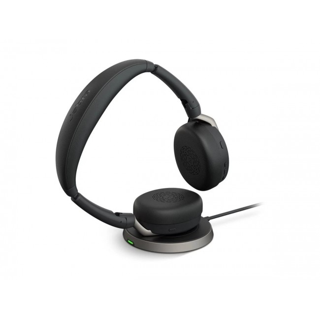 Jabra Evolve2 65 Flex стерео слушалки, Bluetooth, USB-A, Microsoft Teams, ANC, зарядна подложка, черни Jabra Evolve2 65 Flex стерео слушалки, Bluetooth, USB-A, Microsoft Teams, ANC, зарядна подложка, черни