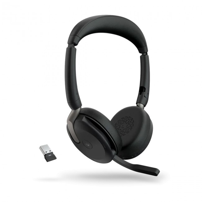 Jabra Evolve2 65 Flex стерео слушалки, Bluetooth, USB-A, MS, ANC, черни