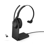 Jabra Evolve2 55 моно слушалка, Bluetooth, Link380a, UC, зарядна стойка, черен