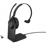 Jabra Evolve2 55 моно слушалка, Bluetooth, Link380a, UC, зарядна стойка, черен