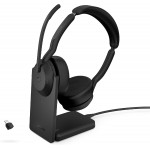 Jabra Evolve2 55 Link380c MS Stereo с зарядна стойка, черен Jabra Evolve2 55 Link380c MS Stereo с зарядна стойка, черен