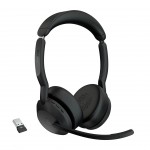 Jabra Evolve2 55 Stereo Bluetooth слушалки с Link390a MS, черни Jabra Evolve2 55 Stereo Bluetooth слушалки с Link390a MS, черни