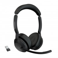 Jabra Evolve2 55 Stereo Bluetooth слушалки с Link390a MS, черни