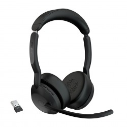 Jabra Evolve2 55 Stereo Bluetooth слушалки с Link390a MS, черни