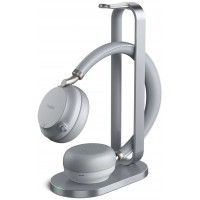 Yealink BH72 стерео Bluetooth слушалки MS с USB-A и зарядна стойка, светлосиви