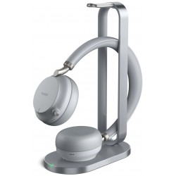 Yealink BH72 стерео Bluetooth слушалки MS с USB-A и зарядна стойка, светлосиви