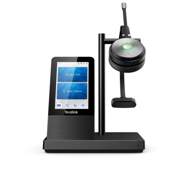 Yealink WH66 Mono UC-DECT слушалки, Bluetooth, UC, база WHB660, черен Yealink WH66 Mono UC-DECT слушалки, Bluetooth, UC, база WHB660, черен