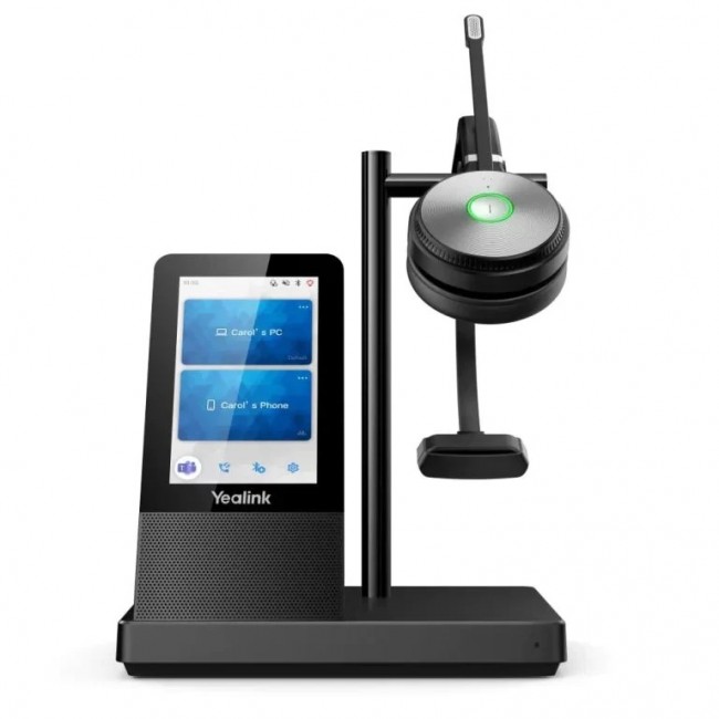 Yealink WH66 Mono Teams (MS) DECT моно слушалки с Bluetooth и база WHB660, черен Yealink WH66 Mono Teams (MS) DECT моно слушалки с Bluetooth и база WHB660, черен
