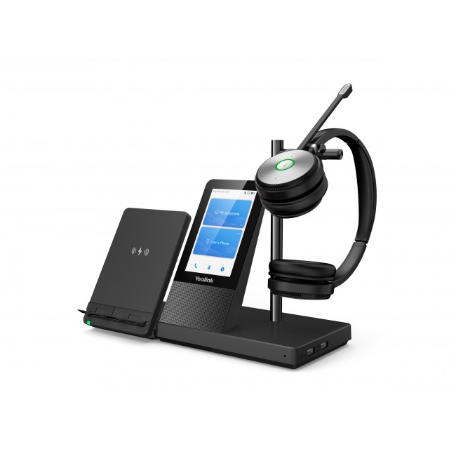 Yealink WH66 Dual UC DECT стерео безжични слушалки с Bluetooth и база WHB660, черен Yealink WH66 Dual UC DECT стерео безжични слушалки с Bluetooth и база WHB660, черен