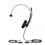 Yealink YHS34 Lite моно слушалка с дунапренов наушник, QD, RJ9 Yealink YHS34 Lite моно слушалка с дунапренов наушник, QD, RJ9