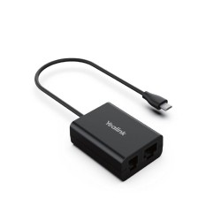 Yealink EHS60 безжичен адаптер за слушалки за IP телефони Cisco/Avaya/Poly/Grandstream, черен