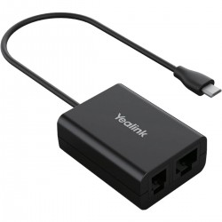 Yealink EHS60 безжичен адаптер за слушалки за IP телефони Cisco/Avaya/Poly/Grandstream, черен