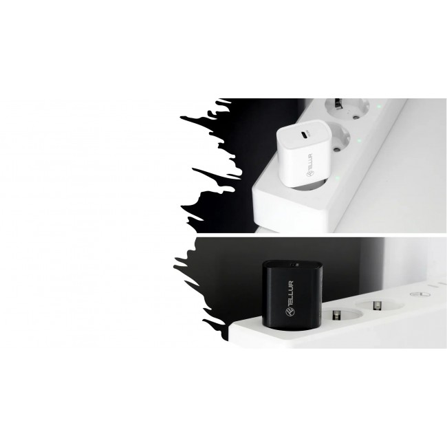 Tellur TLL151411 PD 3.0 стенно зарядно, 20W, USB-C, черен Tellur TLL151411 PD 3.0 стенно зарядно, 20W, USB-C, черен