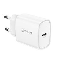 Tellur TLL151421 PD 3.0 стенно зарядно, 20 W, USB-C, бяло
