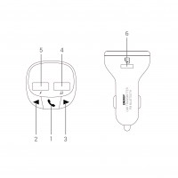 Energy Sistem Car Transmitter FM Bluetooth – червен автомобилен FM трансмитер с USB-A и Micro SD, модел 448258