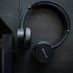 Tellur Voice Pro стерео слушалки, Bluetooth, USB-A донгъл, черен