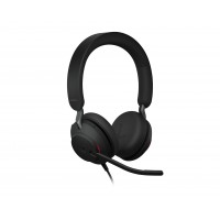 Jabra Evolve2 40 SE жични стерео слушалки USB-C/USB-A, Microsoft Teams, черни