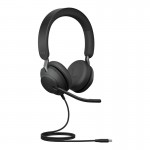 Jabra Evolve2 40 SE жични стерео слушалки USB-C/USB-A, Microsoft Teams, черни Jabra Evolve2 40 SE жични стерео слушалки USB-C/USB-A, Microsoft Teams, черни