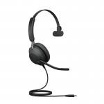 Jabra Evolve2 40 SE Mono USB-C UC жична слушалка с удължителен кабел Jabra Evolve2 40 SE Mono USB-C UC жична слушалка с удължителен кабел