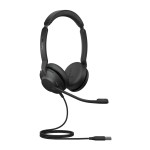 Jabra Evolve2 30 UC Stereo USB-A жични слушалки, черни Jabra Evolve2 30 UC Stereo USB-A жични слушалки, черни