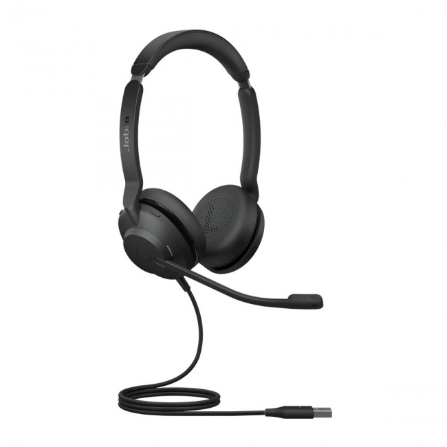 Jabra Evolve2 30 UC Stereo USB-A жични слушалки, черни Jabra Evolve2 30 UC Stereo USB-A жични слушалки, черни