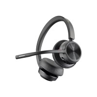 HP Poly VOYAGER 4320 UC Stereo със зарядна стойка, USB-C и адаптер BT700