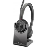 HP Poly Voyager 4320-M Microsoft Teams Stereo USB-C слушалки с BT700 адаптер и зарядна стойка