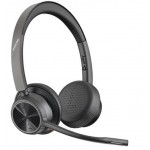 HP Poly Voyager 4320-M Microsoft Teams Stereo USB-C слушалки с BT700 адаптер и зарядна стойка