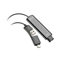 Poly DA75 USB-A/C адаптер към Quick Disconnect, черен, 786C6AA