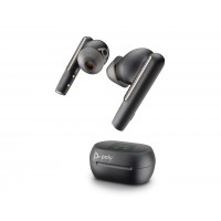 HP Poly Voyager Free 60+ UC 7Y8G3AA Bluetooth слушалки тапи с USB-A адаптер и тъчскрийн калъф, черни