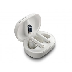 HP Poly Voyager Free 60+ UC M слушалки тапи, Bluetooth 5.3, Microsoft Teams, USB-C, бели