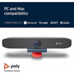 Poly Studio P15 4K видеобар, 3-микрофонен масив, 90° FoV, 4x цифрово увеличение, NoiseBlockAI и Acoustic Fence, Microsoft Teams и Zoom, USB Poly Studio P15 4K видеобар, 3-микрофонен масив, 90° FoV, 4x цифрово увеличение, NoiseBlockAI и Acoustic Fence, Microsoft Teams и Zoom, USB